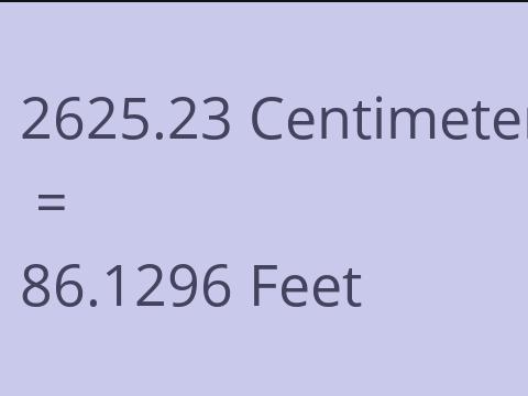 2625.23 CM TO FEET