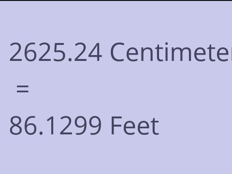 2625.24 CM TO FEET