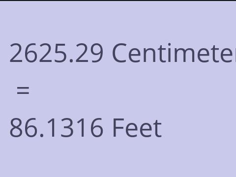 2625.29 CM TO FEET