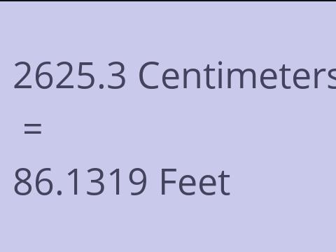2625.3 CM TO FEET