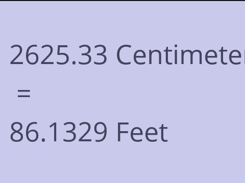 2625.33 CM TO FEET