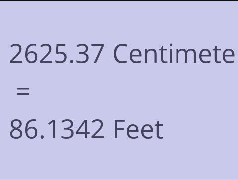2625.37 CM TO FEET