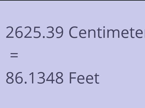 2625.39 CM TO FEET