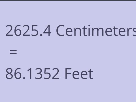 2625.4 CM TO FEET