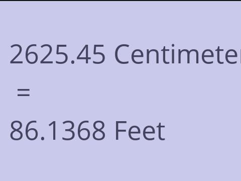 2625.45 CM TO FEET