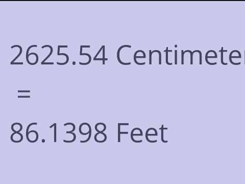 2625.54 CM TO FEET