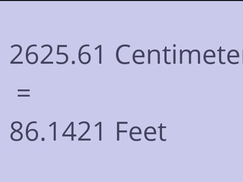 2625.61 CM TO FEET