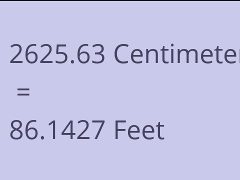 2625.63 CM TO FEET