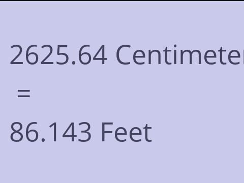 2625.64 CM TO FEET