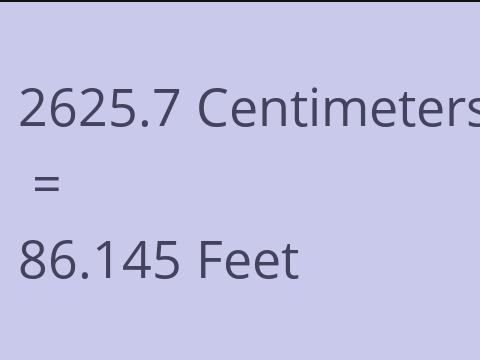 2625.7 CM TO FEET