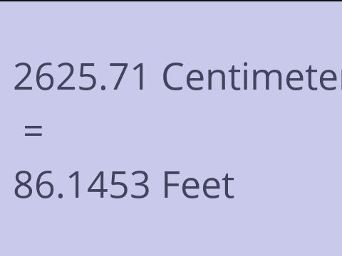 2625.71 CM TO FEET