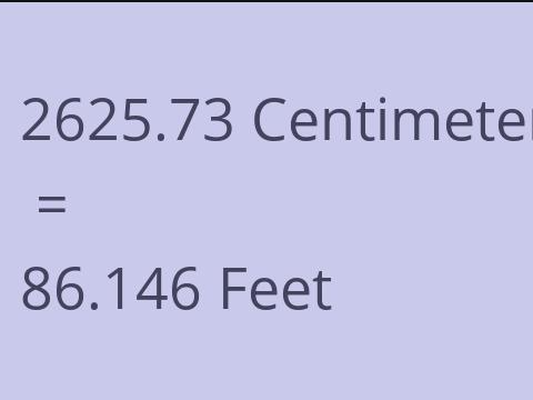 2625.73 CM TO FEET