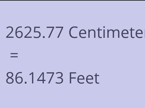 2625.77 CM TO FEET