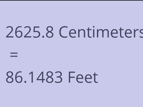 2625.8 CM TO FEET
