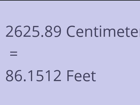 2625.89 CM TO FEET