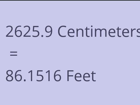 2625.9 CM TO FEET