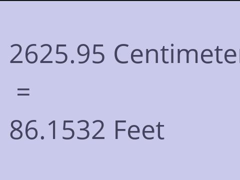 2625.95 CM TO FEET