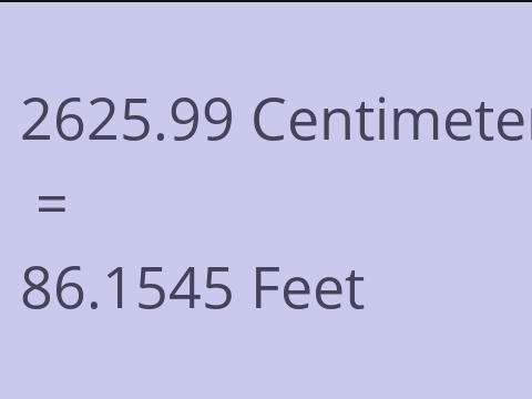 2625.99 CM TO FEET