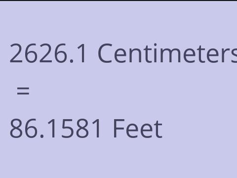 2626.1 CM TO FEET