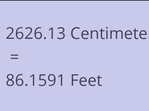 2626.13 CM TO FEET