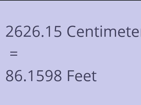 2626.15 CM TO FEET