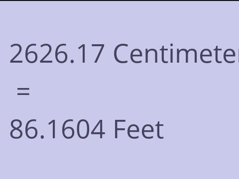 2626.17 CM TO FEET