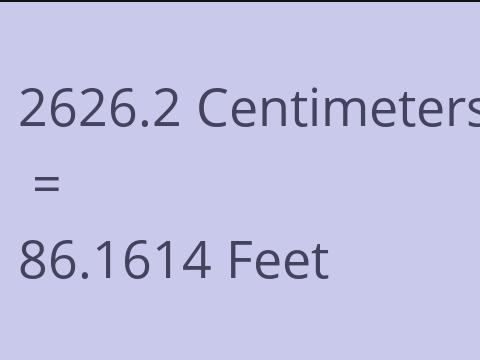 2626.2 CM TO FEET