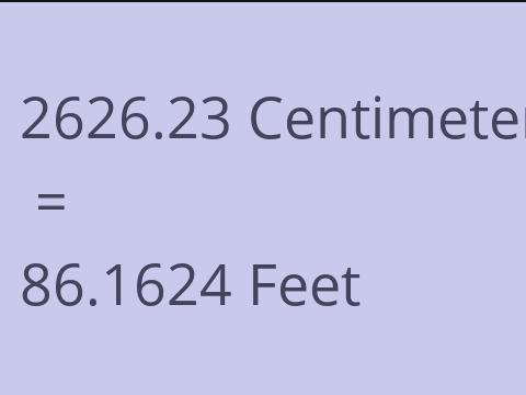 2626.23 CM TO FEET