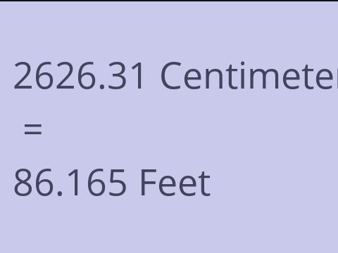 2626.31 CM TO FEET