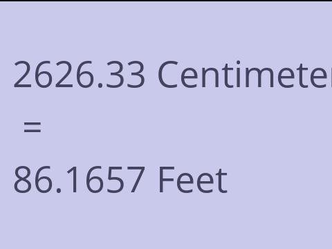 2626.33 CM TO FEET
