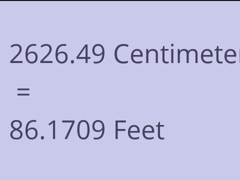 2626.49 CM TO FEET