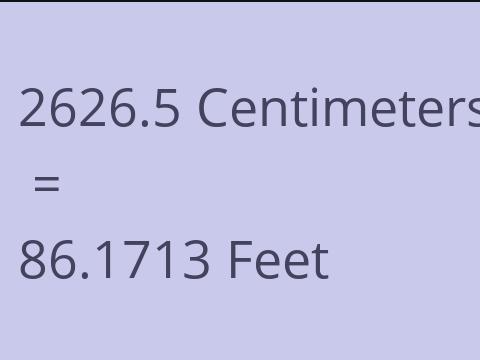 2626.5 CM TO FEET