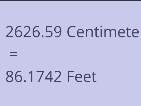 2626.59 CM TO FEET