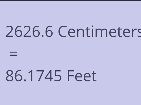 2626.6 CM TO FEET