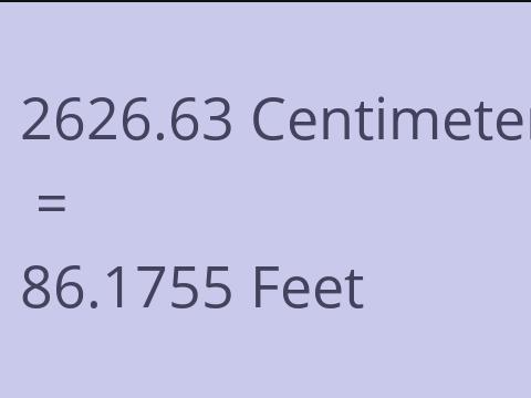 2626.63 CM TO FEET