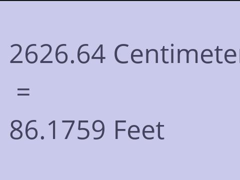 2626.64 CM TO FEET