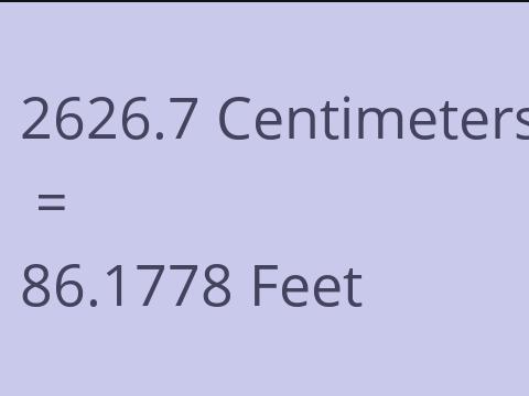 2626.7 CM TO FEET