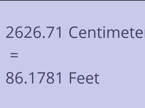 2626.71 CM TO FEET