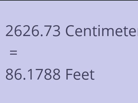 2626.73 CM TO FEET