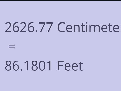 2626.77 CM TO FEET