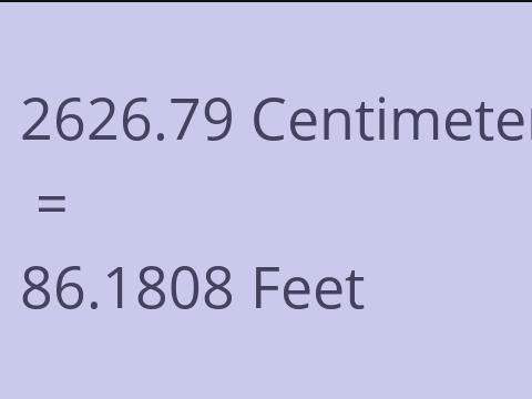 2626.79 CM TO FEET