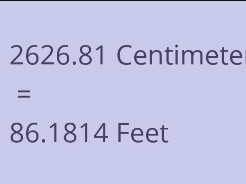 2626.81 CM TO FEET