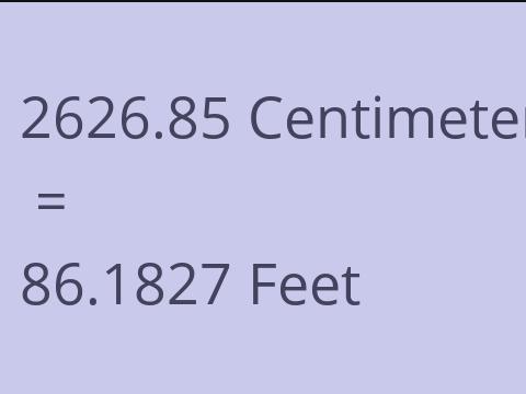 2626.85 CM TO FEET