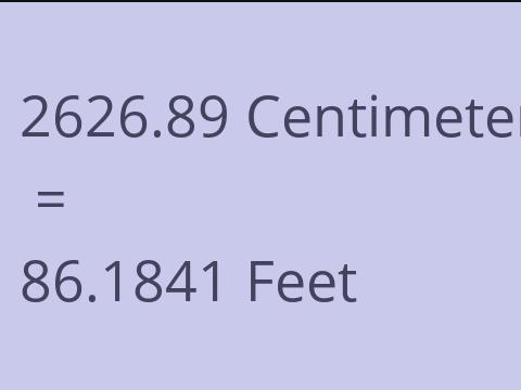 2626.89 CM TO FEET