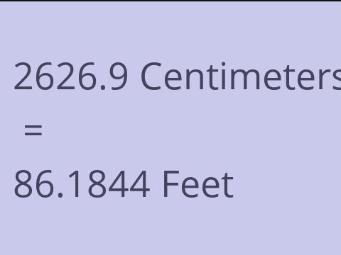 2626.9 CM TO FEET