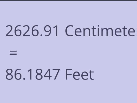 2626.91 CM TO FEET