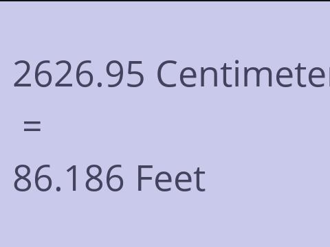 2626.95 CM TO FEET