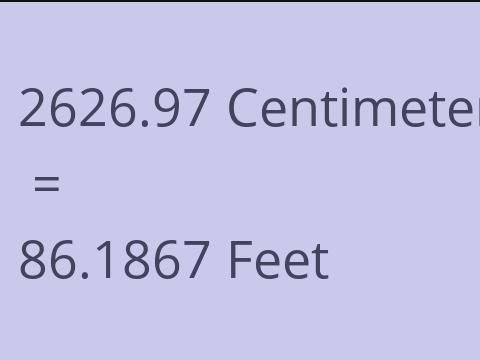 2626.97 CM TO FEET