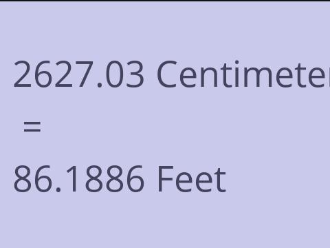 2627.03 CM TO FEET
