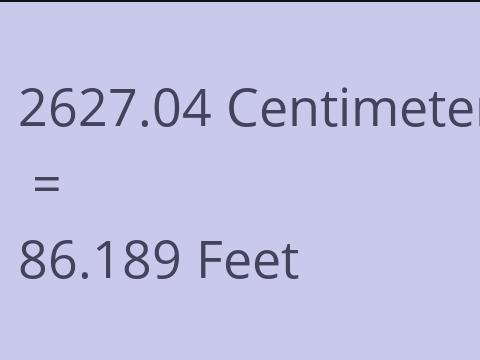 2627.04 CM TO FEET